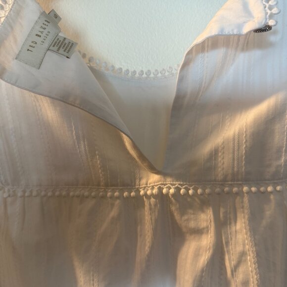 Ted Baker double frill white ruffled blouse - Picture 3 of 4